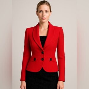 ZELDA Red Tailored Jacket Blazer Size 4